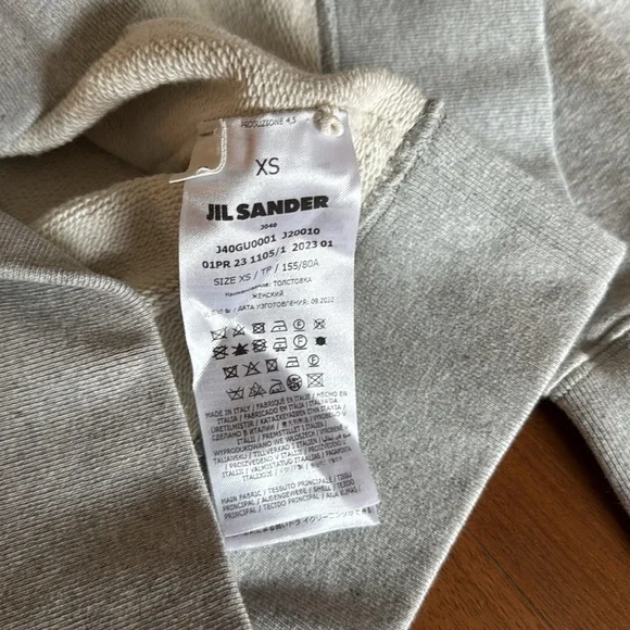 JIL SANDER / Printed thick cotton crewneck sweatshirt / XS grey - Picture 3 of 5